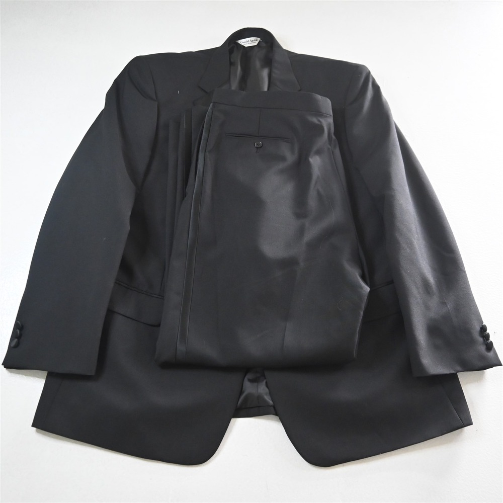 Gerald Austin 48L 38x30 Black Wool Mens Jacket Pants‎ Tuxedo